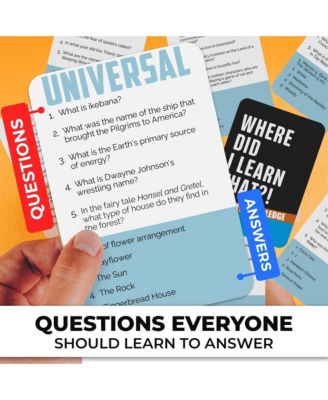Where Did I Learn It? Set of 4 Trivia Game – 500 Questions for Families, Teens & Adults
