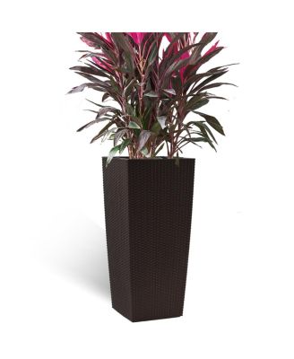  30" Tall Large Self-Watering Planter with Inner Tray & Water Level Monitor