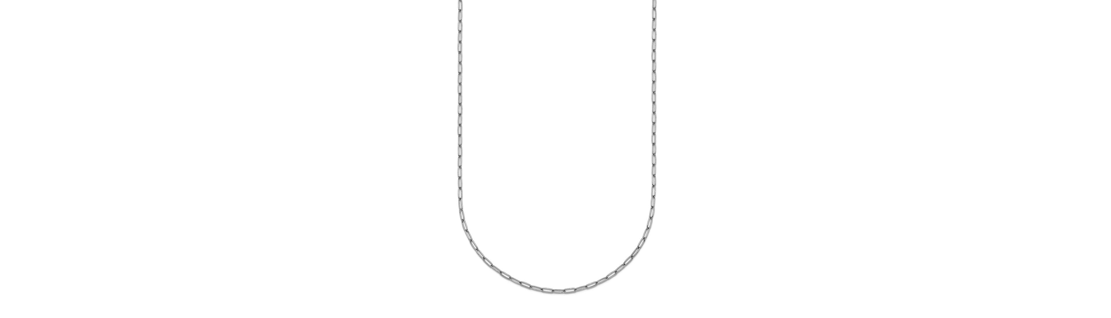 Curata Jewelry Solid 950 Platinum 1.4mm Thin Paperclip Chain Necklace 16-24 Inch Chain Necklace