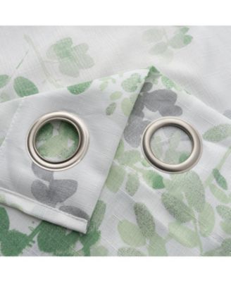 100% Polyester 140 GSM Aiden Printed Textured Grommet Curtain Panel