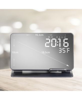 6-in-1 Wireless Charging Station with Clock, Alarm & Temp Display, 15W Fast Charging for iPhone, Apple Watch & AirPods