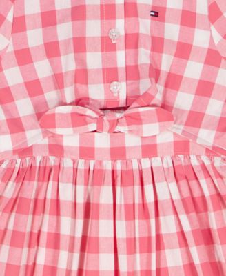 Girls' 2T-6X Gingham Tie-Front Dress