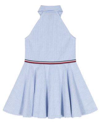 Girls' 2T-6X Ithaca Stripe Halter Polo Dress