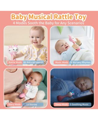 Smarty Bunny Musical Baby Rattle - Light-Up Educational & Sensory Toy with Songs and Color Learning