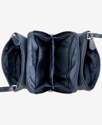 Triple-Zip Pebble Leather Dasher Crossbody