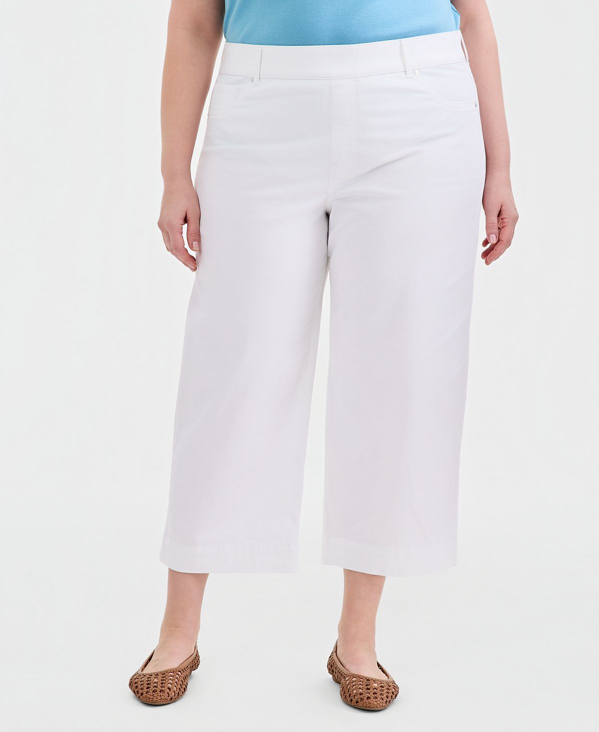 Style & Co Plus Size High-Rise Shaping Cropped Jeans, Macy's Exclusive view 3 — MAYCSS fashion products