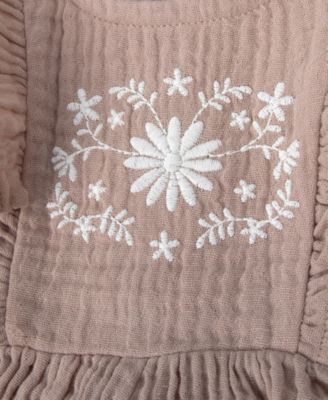 Baby Girls' Floral Romper & Headband, 2-Piece Set