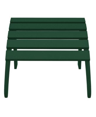 3-Piece Adirondack Chair with Cup Holder and Folding Ottoman and Table Set