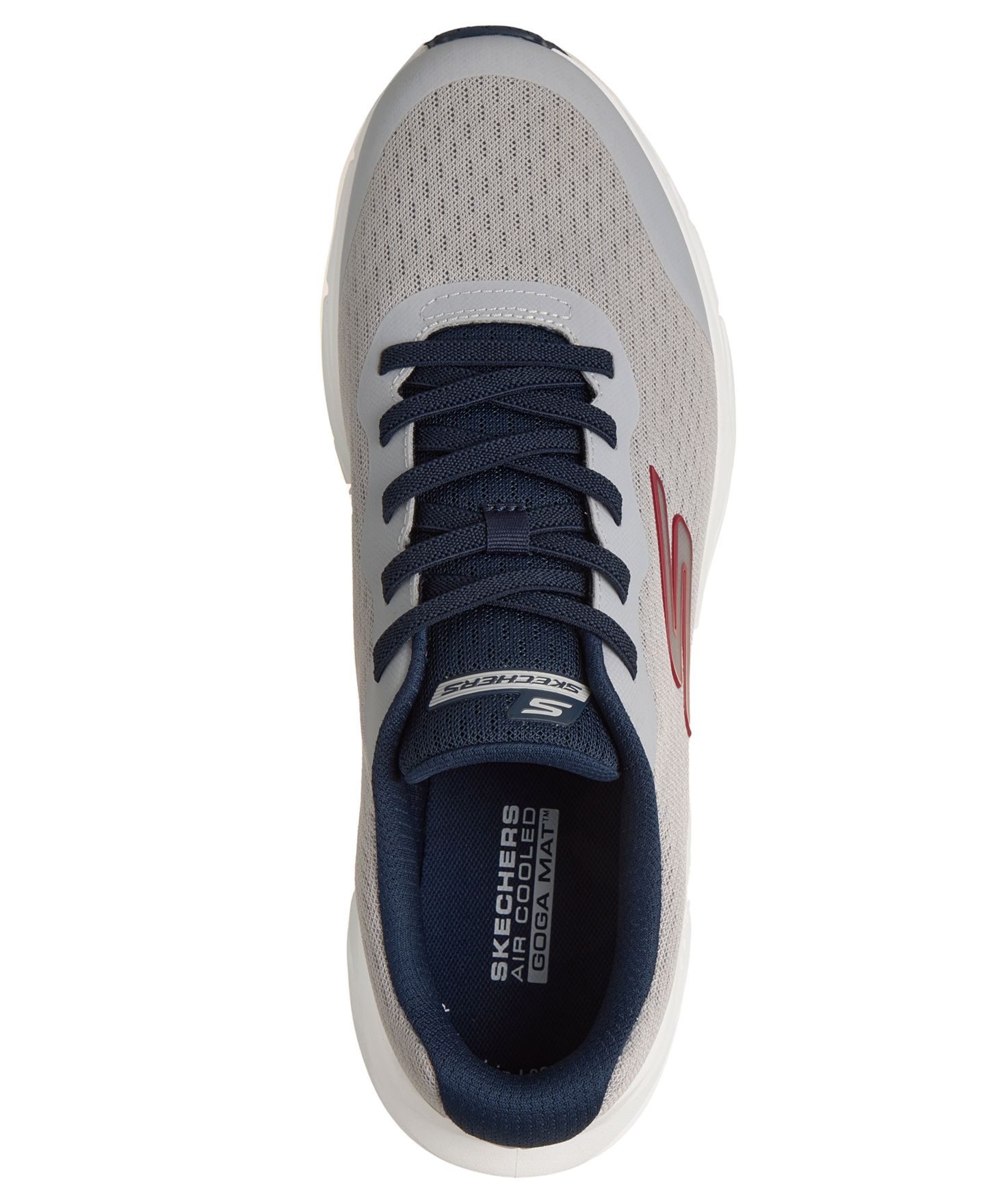 Мужские кроссовки Skechers Glide-Step Vortex - Avalin Running, цвет: Серый / Тёмно-синий — фото 5