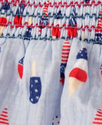 Baby Girls' Ice Cream Print Romper, Headband and Sunglasses, 3-Piece Set