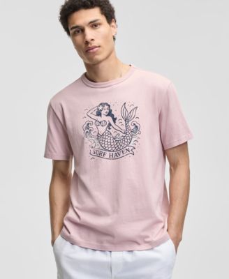 Men's Surf Haven Mermaid Graphic Cotton T-Shirt