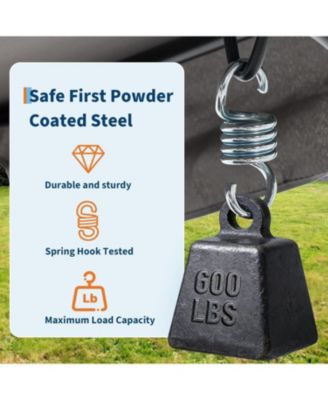 3-Person Outdoor Patio Swing Chair with Adjustable Canopy and Armrests, Breathable Fabric Seat and Backrest, Porch Swing for Backyard or Garden