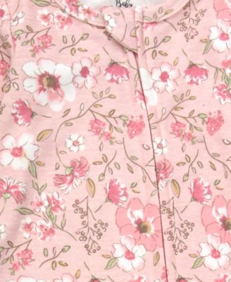 Baby Girls' Floral Robe and Footed Sleeper, 2-Piece Set