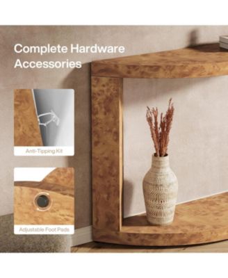 2-Tier Wooden Console Table for Living Room, 47.24" Farmhouse Entryway Table for Foyer