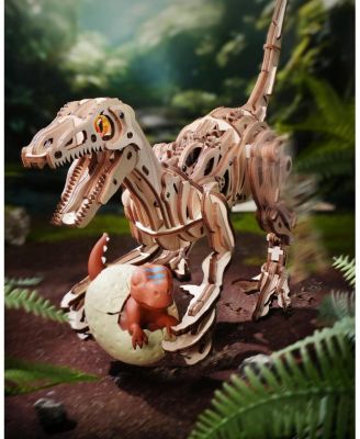 Walk Dinosaur Toys 3D Wooden Puzzles, Mechanical Wood Model Kits, DIY Crafts Kits Educational Toys Dino Collection Birthday Gift Teen Adult