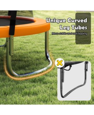 8FT Backyard Recreational Trampoline Heavy-Duty Build