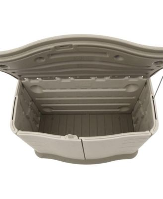 Plastic Double Walled Horizontal Outdoor Storage Shed, Sand