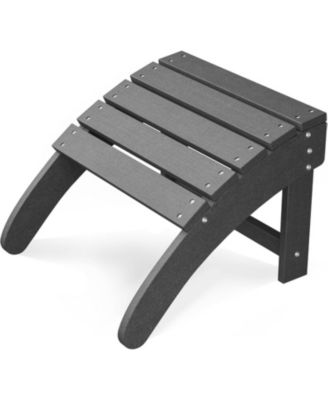 HDPE Adirondack Ottoman Foot Rest, Weather Resistant Outdoor Footstool for Adirondack Chair