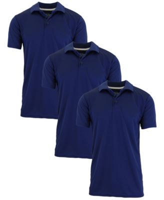 Men's Big & Tall Dry Fit Moisture-Wicking Polo Shirt, 3-Pack