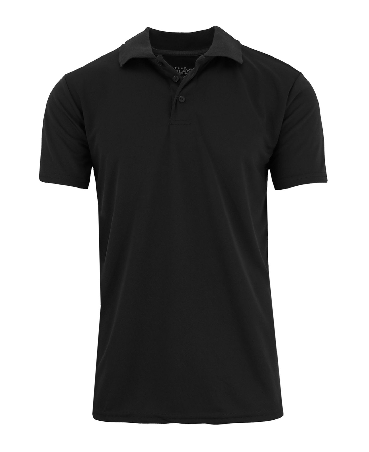 Мужское поло Galaxy By Harvic Big & Tall Dry Fit Moisture-Wicking Polo Shirt, цвет: Чёрный — фото 1