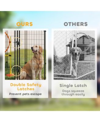 Dog Cage Crate Pet Kennel House Metal Playpen Patio Shelter w/Roof