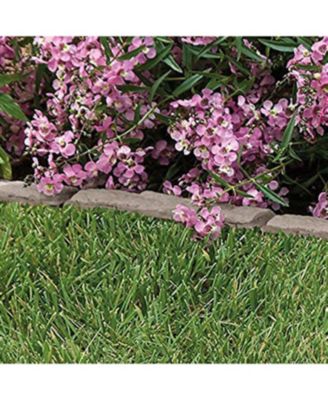 Quick Edge Resin Material 35 Inch Single Strip Lawn Edging, Flagstone