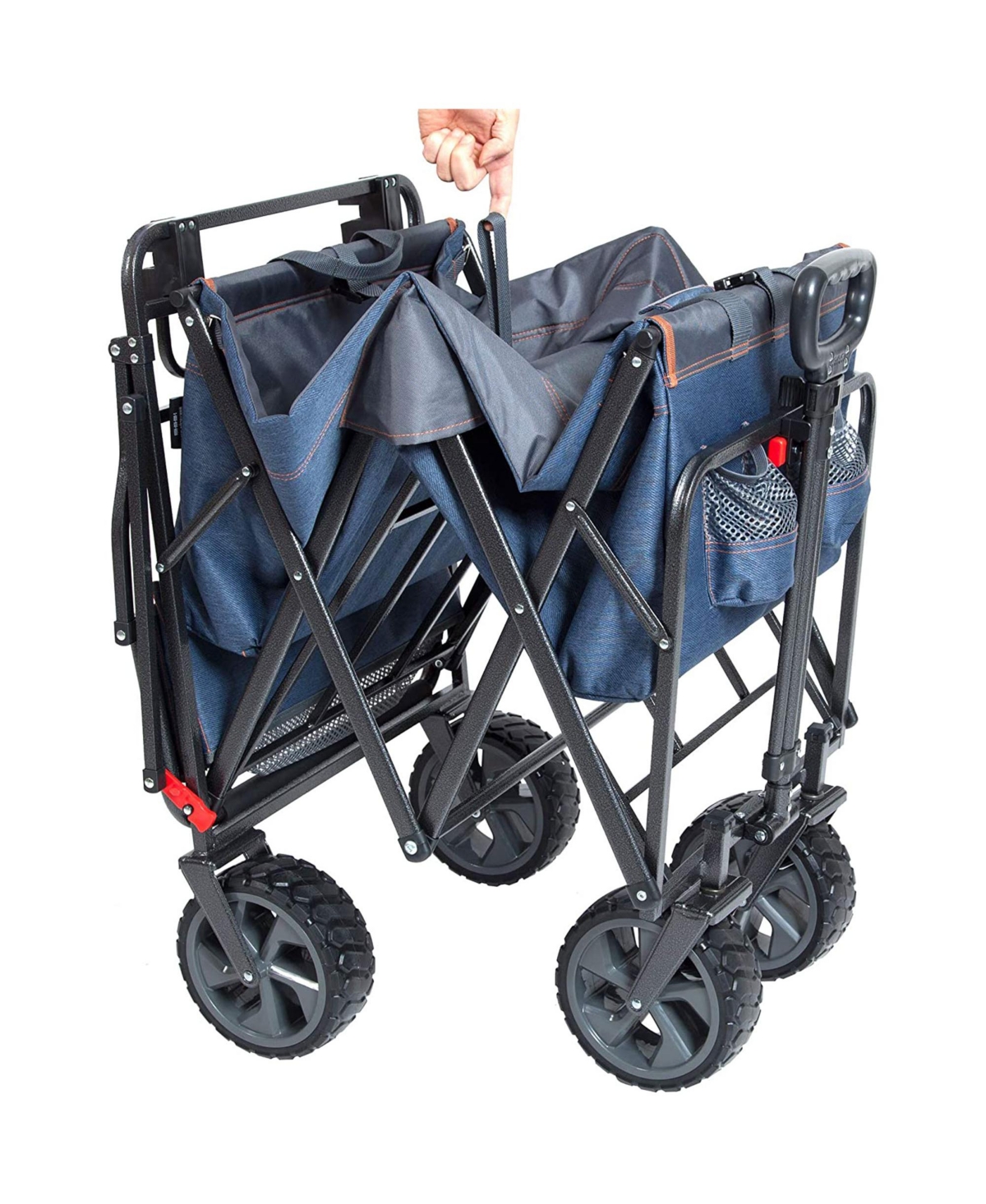 Mac Sports Collapsible Folding Heavy Duty Push Pull Utility Cart Wagon