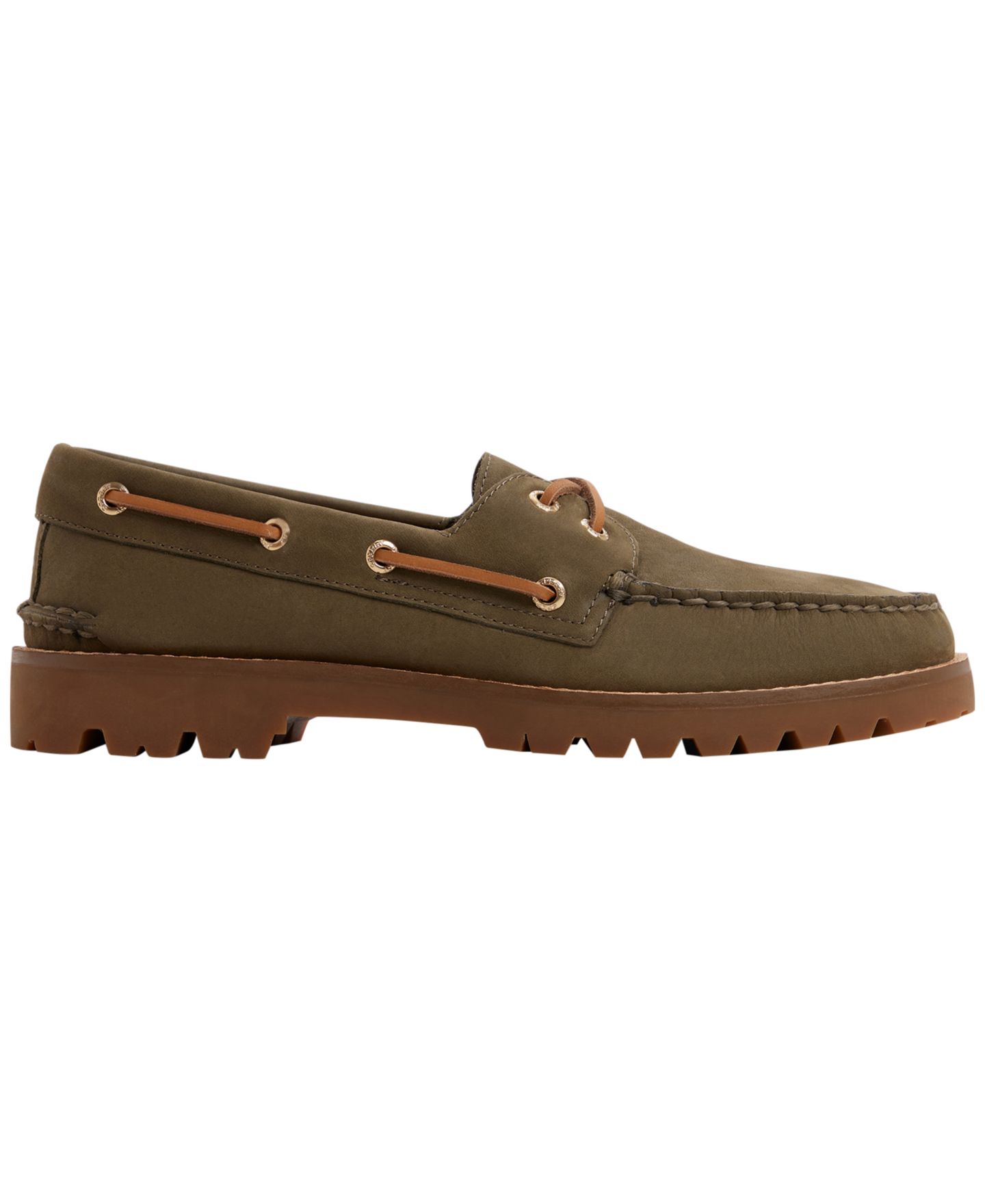 Обувь Sperry Men's 2-Eye Lug Lace-Up Boat Shoes, цвет: Оливковый — фото 2