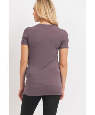 Maternity Short-Sleeve Crewneck T-Shirt Top