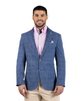 Men's Melange Yarn Dye Windowpane Sport Coat