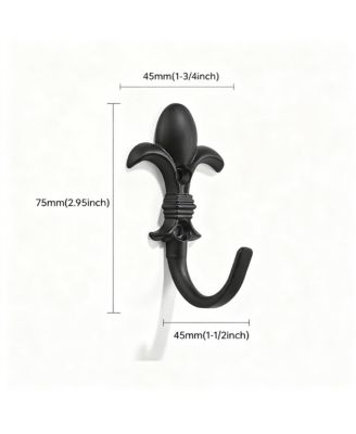 5 Pack Heavy Duty Zinc Alloy Wall Hooks for Hanging Clothes, Towels, and More