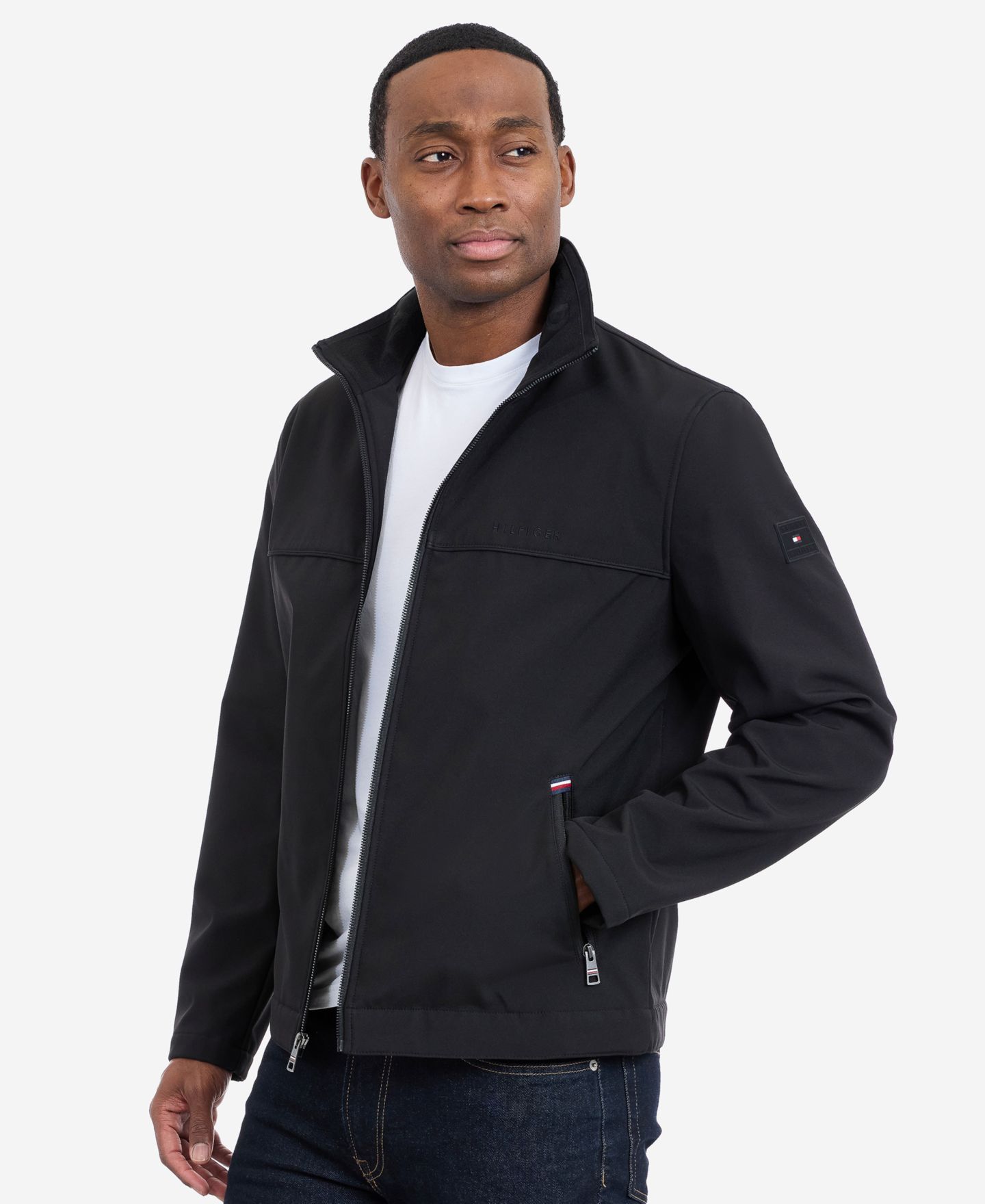 Мужская куртка Tommy Hilfiger Softshell Hipster Long-Sleeve, цвет: Чёрный — фото 3