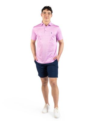 Men's Honeycomb Jacquard Textured Performance Polo