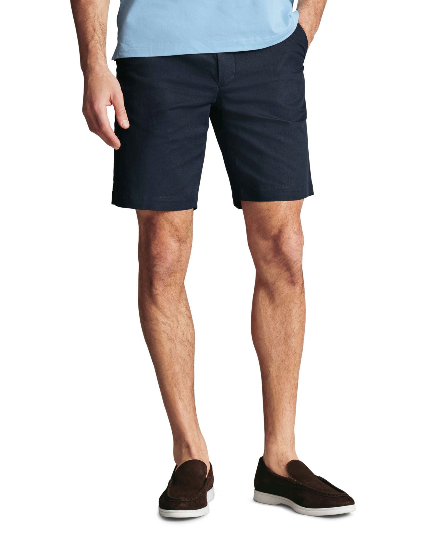 Мужские шорты Charles Tyrwhitt Lightweight Regular-Fit, цвет: Чернильный синий — фото 1