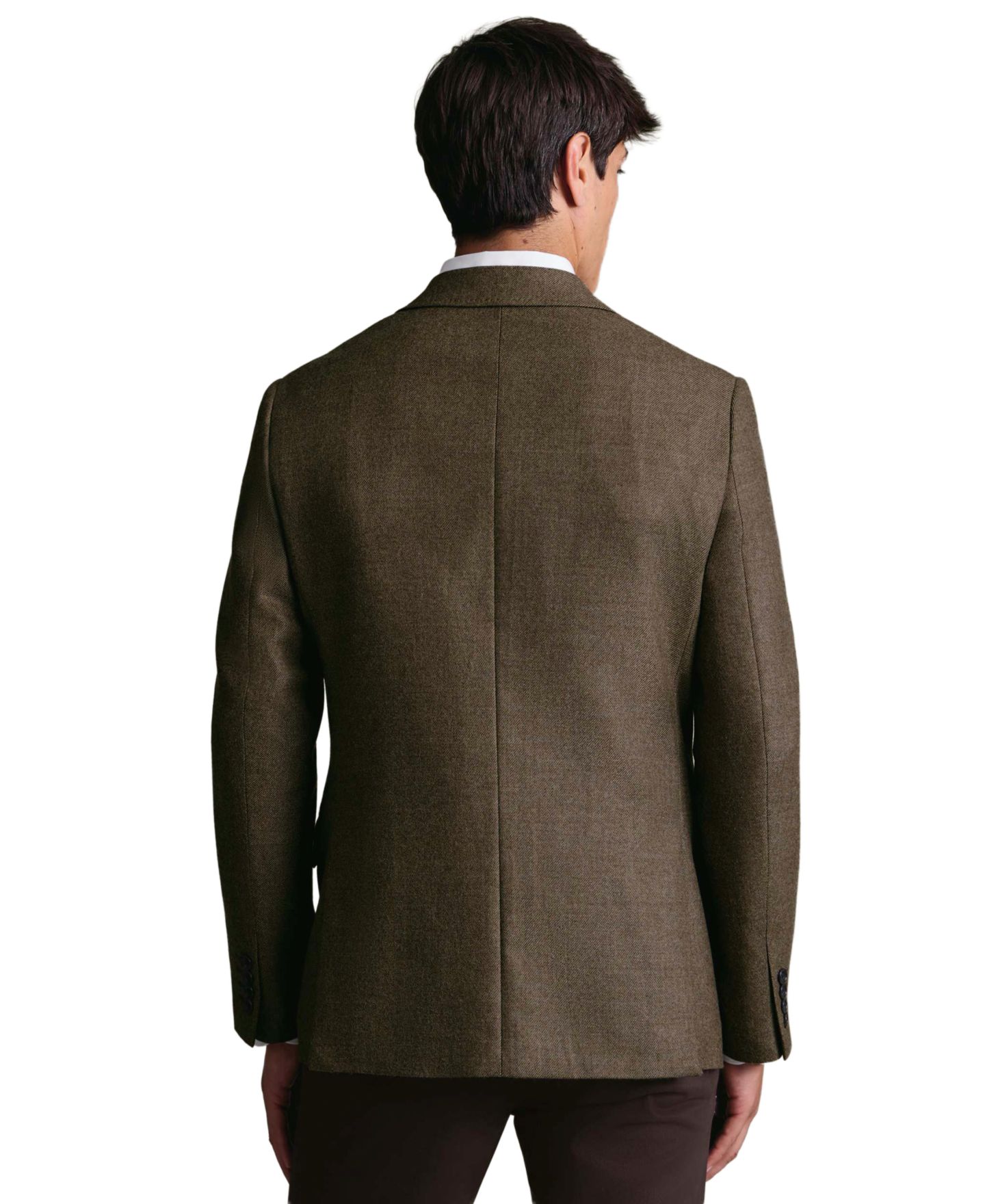Мужской пиджак Charles Tyrwhitt Texture Slim-Fit Blazer, цвет: Серо-коричневый — фото 4