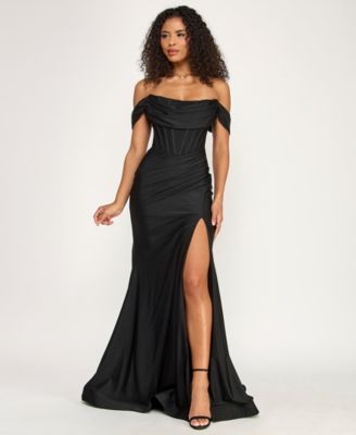 Women's Off Shoulder Corset Gown