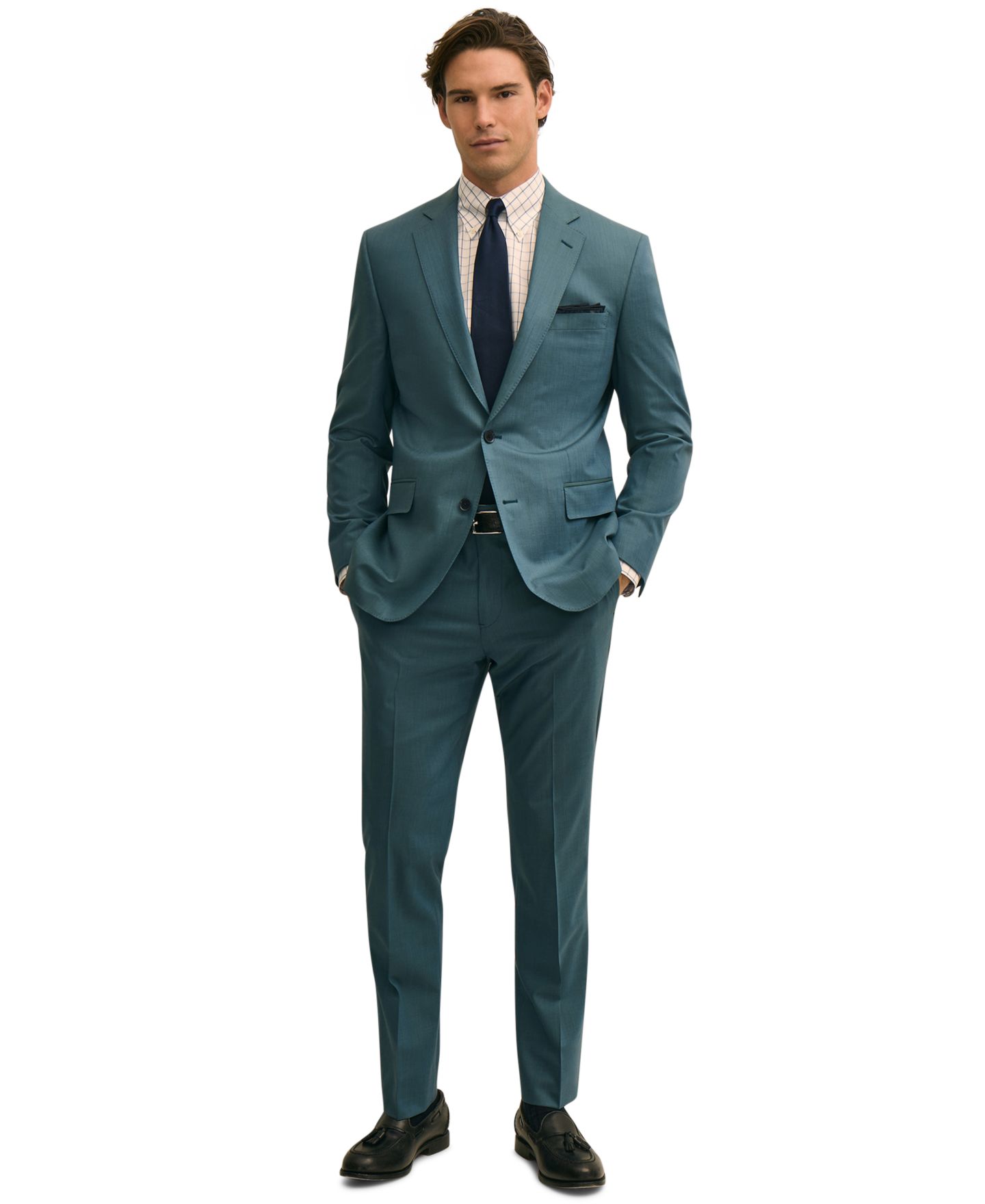 Мужские комплекты Brooks Brothers Wool Stretch Classic-Fit Suit Separates, цвет: Светлый серый — фото 1