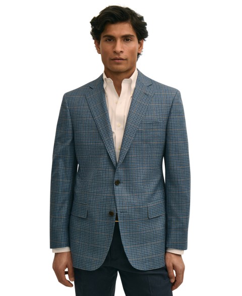 Мужские пиджаки B By Brooks Brothers Brooks Brothers Men's Plaid Stretch Classic-Fit Blazer