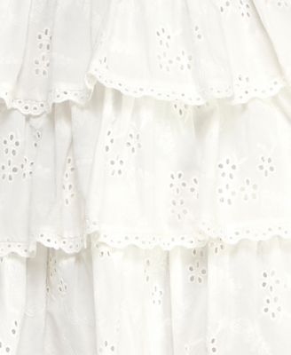 Juniors' Spaghetti Eyelet Dress