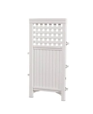 4 Panel Screen Enclosure Freestanding Steel Resin Reversible Panel Outdoor Screen TRE