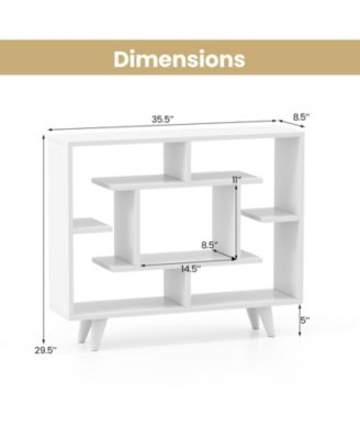 Geometric Bookcase with Anti-Tipping Kit and Storage Shelving Unit