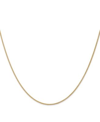 Solid 18k Gold Italian 1mm Sparkle-Cut Spiga Chain Necklace 16 -24 Inches Chain Necklace