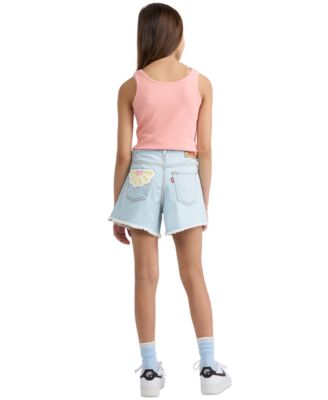 Girls' 7-16 Crochet Applique A-Line Shorts