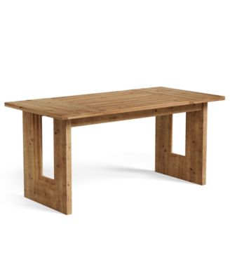 Solid Wood Dining Table for 6 People Rectangle Kitchen Table, Large Farmhouse Dinner Table for Dining Room, Living Room