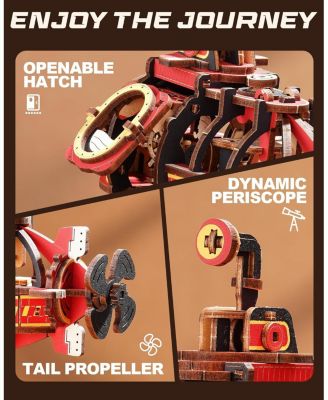 Pendulum Balance Toy, 3D Wooden Puzzles for Adults, Retro Deep-Sea Adventurer, DIY Craft Wood Puzzle Kit