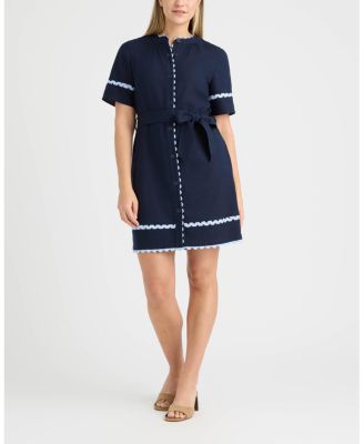 Women's Shirt Dress with Ric Rac Detail