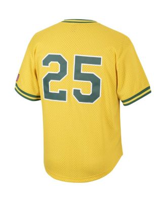 Men's Mark McGwire Gold Oakland Athletics Cooperstown Collection Mesh Batting Practice Jersey