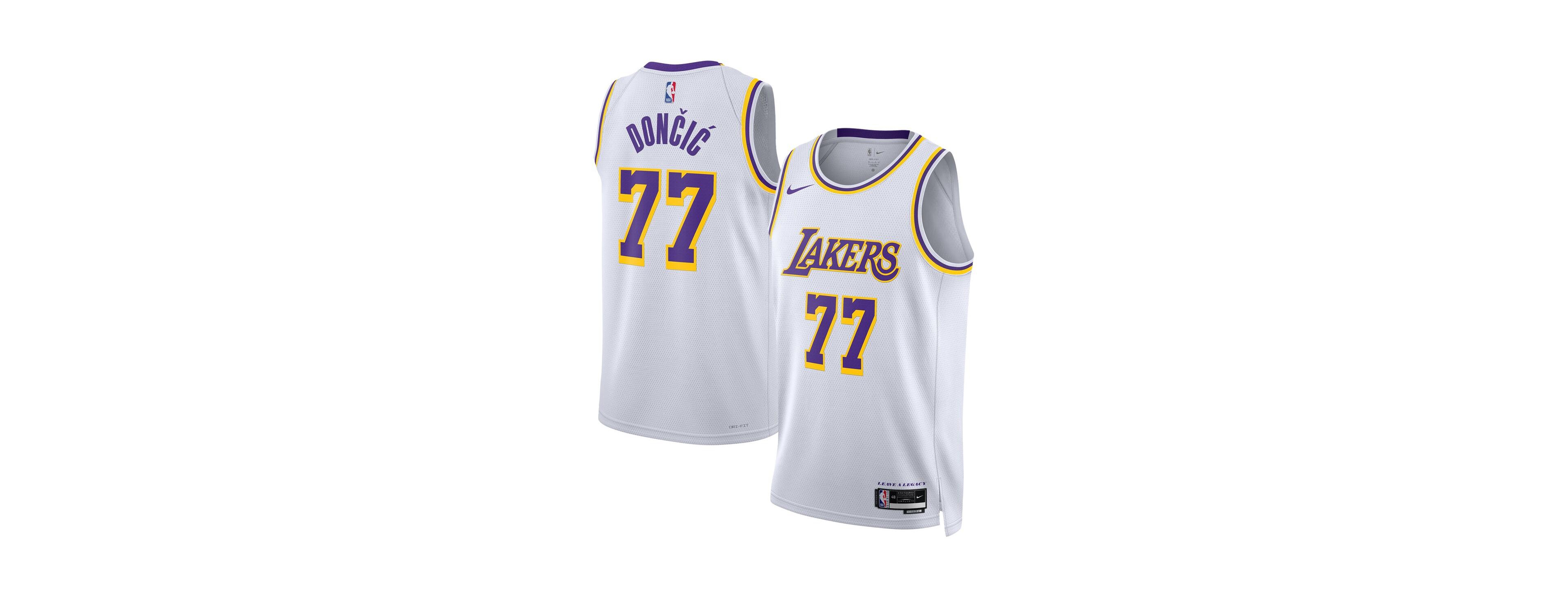 Nike Men's Women's Luka Doncic White Los Angeles Lakers Swingman Jersey - Association Edition