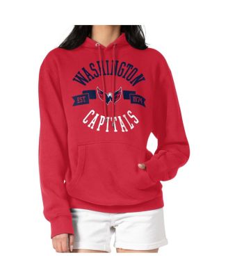 Women's Red Washington Capitals City Graphic Fleece Pullover Hoodie