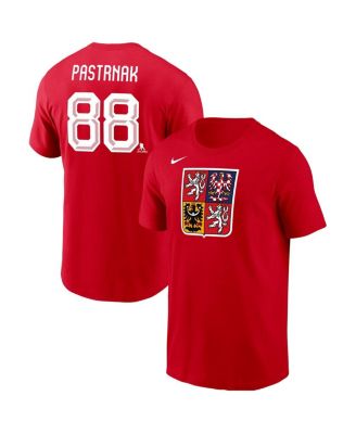 Men's David Pastrnak Red Czech Republic Hockey 2026 Name & Number T-Shirt